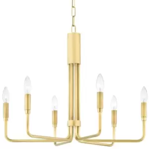 Image of Brigitte 6 Light Small Pendant Brass