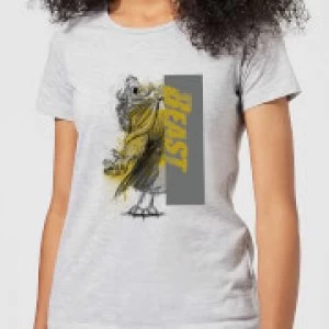 Disney Beauty And The Beast Rage Womens T-Shirt - Grey - XL