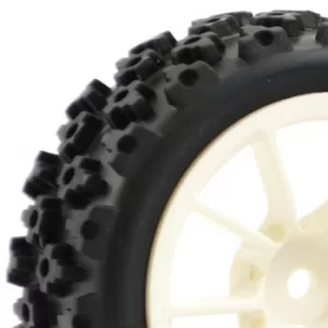Image of Fastrax 1/10 Street/Rally Tyre 10Sp White Wheel
