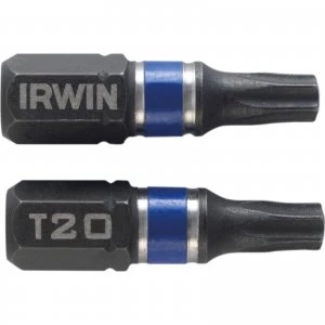 Image of Irwin Impact Torx Screwdriver Bit T20 25mm Pack of 2
