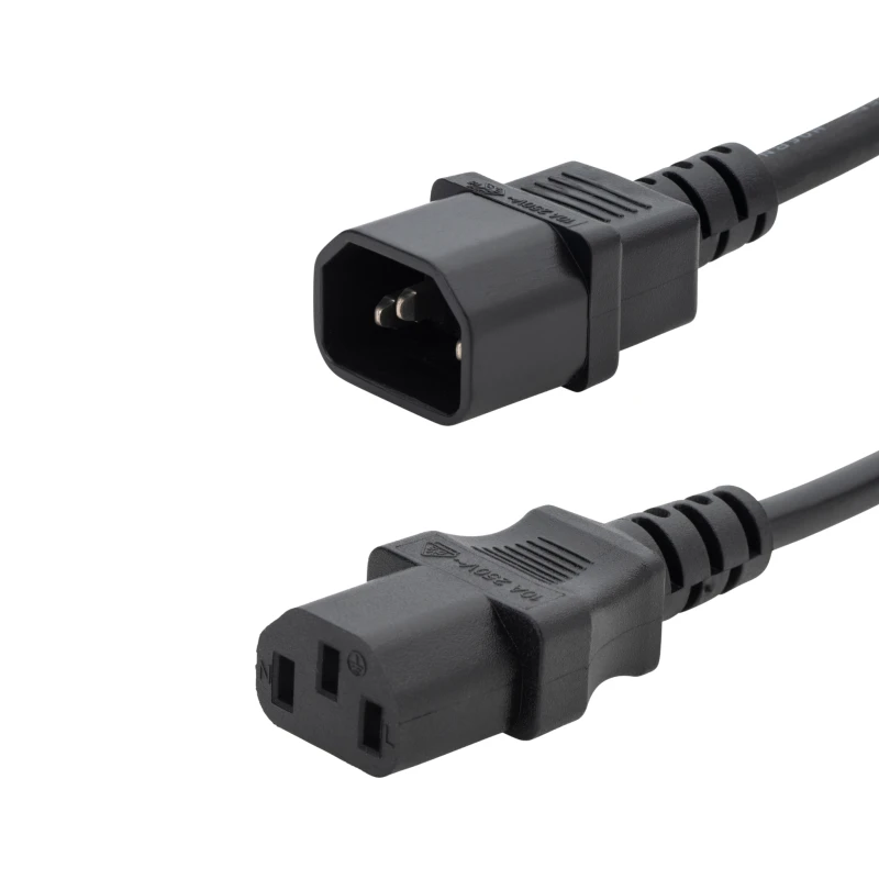 Image of connektgear 1M C14 to C13 Extension Male to Female Mains Power Cable B