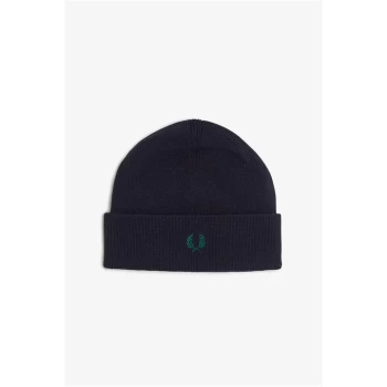 Image of Fred Perry Logo Beanie - Navy 608
