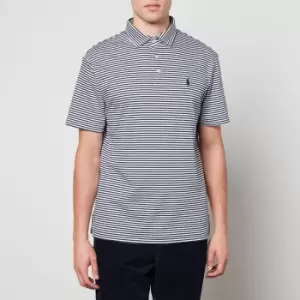 image of Polo Ralph Lauren Mens Interlock Striped Polo Shirt - French Navy/White - M