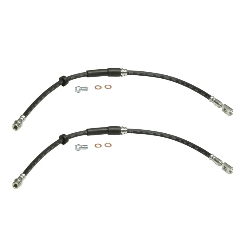 Image of RIDEX 83B1106 Brake Hose Front axle both sides, with fastening/mounting material Brake Hose (83)