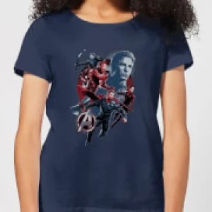 Image of Avengers: Endgame Shield Team Womens T-Shirt - Navy - L