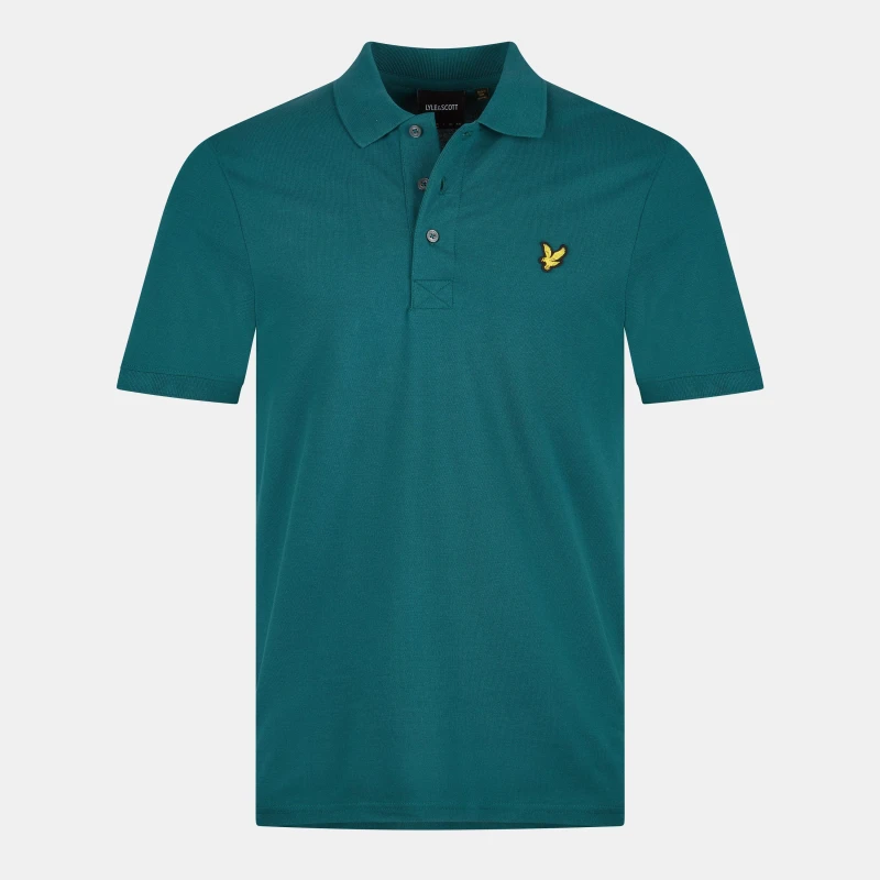 Image of Lyle and Scott Basic Short Sleeve Polo Shirt Short Sleeve Polos XS Green 54206790310