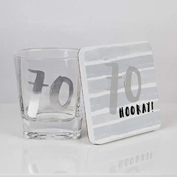 Image of Luxe Whiskey Glass & Coaster Set - 70