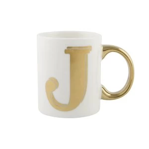 Image of Sass & Belle Gold Monogram Letter J Mug