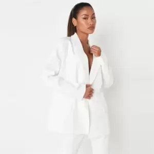 image of Missguided Tailored Double Breasted Blazer - White