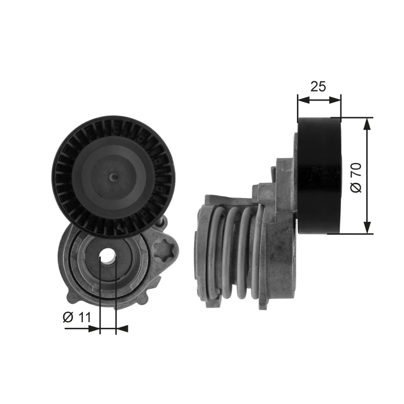 Image of GATES Tensioner pulley GATES T38384