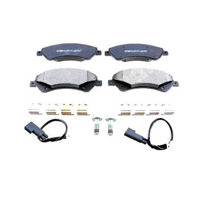 Image of ZIMMERMANN 24485.190.1 Brake pad set Front Axle, incl. wear warning contact, with sliding plate, with bolts/screws Brake Pad Set,disc brake (402)