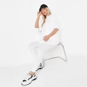 Missguided Coord Legging and O/S T-Shirt - White