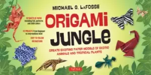 Image of origami jungle kit create exciting paper models of exotic animals and tropi