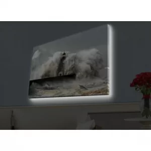 Image of 4570HDACT-051 Multicolor Decorative LED Lighted Canvas Painting