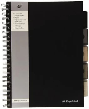 Image of Pukka Pad A4 Project Polyprop Ruled 250 Page Silver PK3