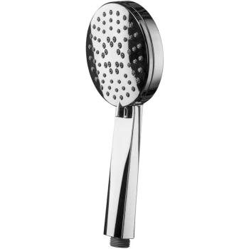 image of Edassa Bathroom Shower Handset Round Chrome 3 Function Rub Clean Nozzles - Croydex