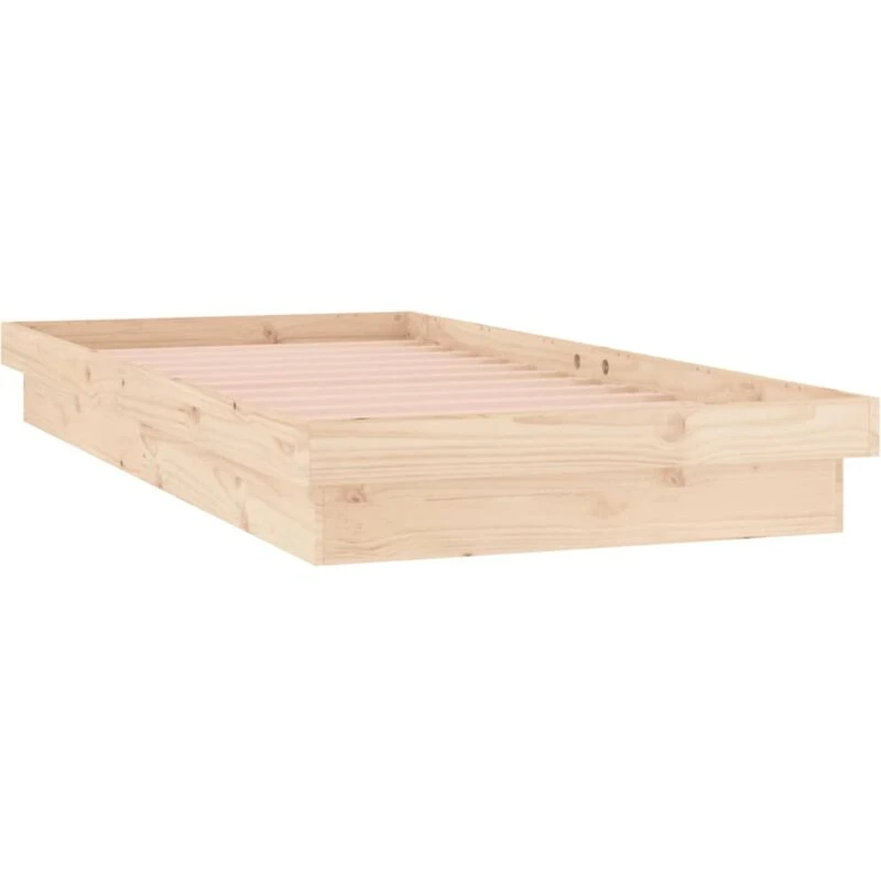 Image of VIDAXL LED Bed Frame without Mattress 100x200cm Solid Wood Vidaxl 8720287071501