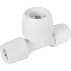 image of Hep2O Double End Reduced Tee 15 x 15 x 22mm in White Plastic