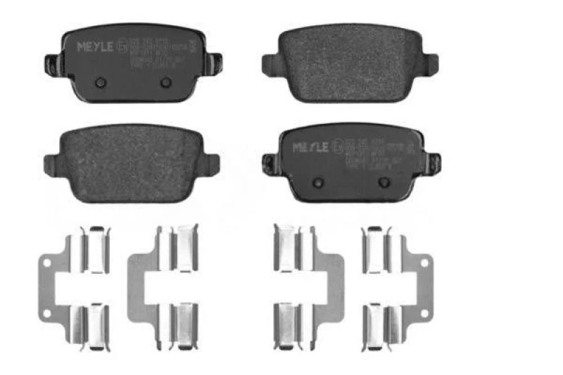 Image of MEYLE 025 245 3716 Brake pad set MEYLE-Original: True to OE. Rear Axle, not prepared for wear warning indicator, with accessories, with anti-squeak pl