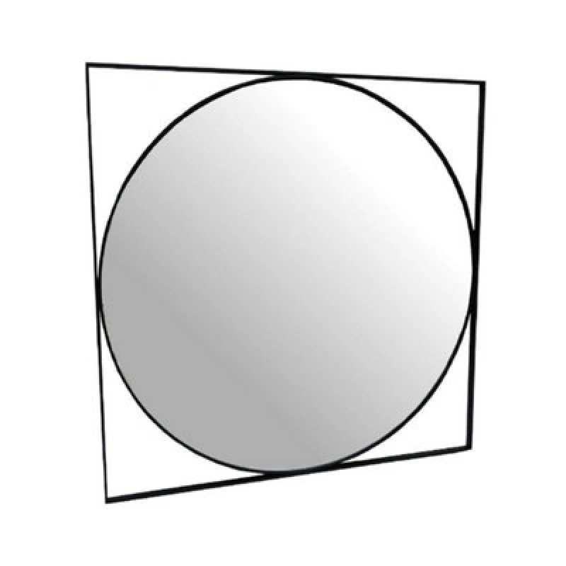 Image of Buttercup Farm Isaac Mirror - Glass/iron - L1.5 X W77 X H77cm - Black