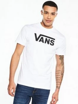 image of Vans Classic Logo T-Shirt, White/Black Size M Men