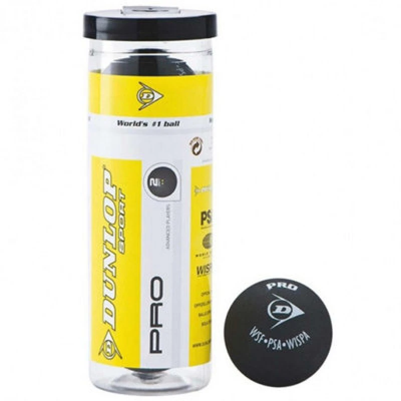 Image of Dunlop Squash Balls (Pack of 3) Black unisex