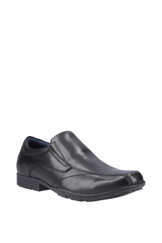 Image of Pod Mens Dundee Slip On Leather Shoes UK Size 11 (EU 45) Black POD015-BLACK-11