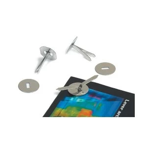 image of Paper Binders 19mm Tinned Steel with Washers 1 x Pack of 200