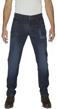 Image of Rokker Rokkertech Slim D.Blue Motorcycle Jeans, Size 30, blue, Size 30