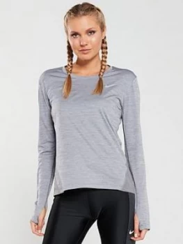 Image of Nike Run Ls Miler Top - Grey