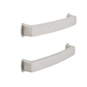 Cooke Lewis Stainless steel effect Flat Cabinet handle Pack of 2