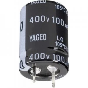 Image of Yageo LG450M0100BPF 2240 Electrolytic capacitor Snap in 10 mm 100 450 V 20 x H 22mm x 40 mm