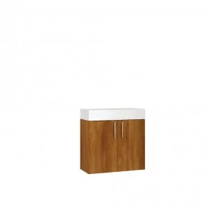 Image of Wickes Talana Walnut Wall- Hung Vanity Unit with Door - 600mm