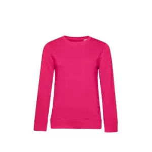 image of B&C Womens/Ladies Organic Sweatshirt (S) (Bright Magenta)