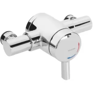 image of Opac Thermostatic Exposed Mini Shower Valve with Lever Handle - Chrome - Bristan