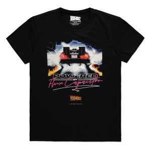 Image of Universal - Powered By Flux Capacitor Mens X-Large T-Shirt - Black
