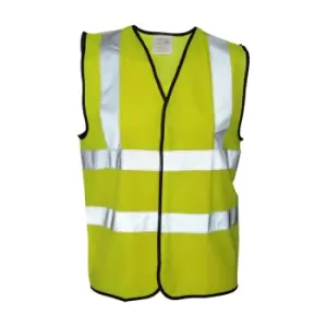 image of Absolute Apparel Mens Hi Vis Waistcoat (Pack of 2) (L) (Saturn Yellow)