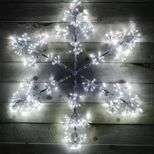 image of 3.5ft (108cm) Cool White Giant LED Snowflake Indoor/Outdoor Christmas Decorations