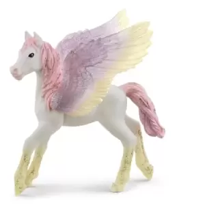 image of SCHLEICH Bayala Sunrise Pegasus Foal Toy Figure, 5 to 12 Years, Multi-colour (70721)