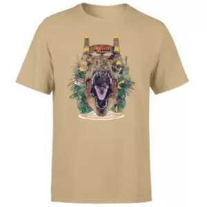 Image of Jurassic Park T-Rex Break Out Unisex T-Shirt - Tan - M