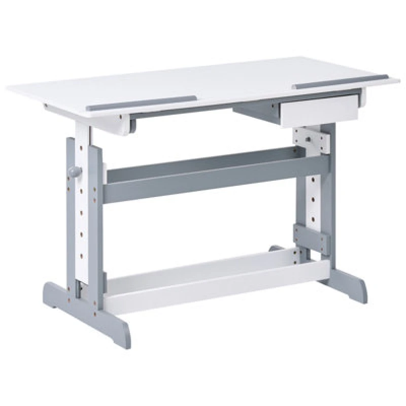 Image of Beliani Manual Adjustable Standing Desk Nannup White 110 Cm 53 Cm