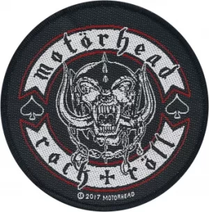 image of Motorhead Biker Badge Patch Black red white