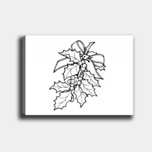 Image of MANDALA27 White Black Decorative Canvas Painting