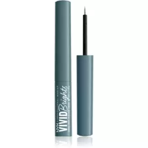 image of NYX Professional Makeup Vivid Brights liquid eyeliner shade 01 Cyan Simp 2 ml