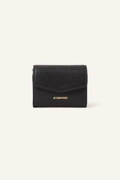 image of Accessorize Small Flap Zip Around Purse Black