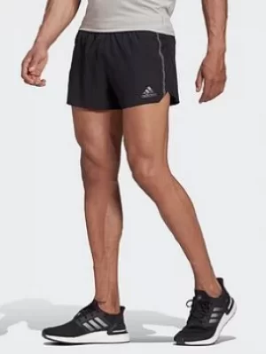 Image of adidas Saturday Split Shorts, Black/Grey, Size XL, Men
