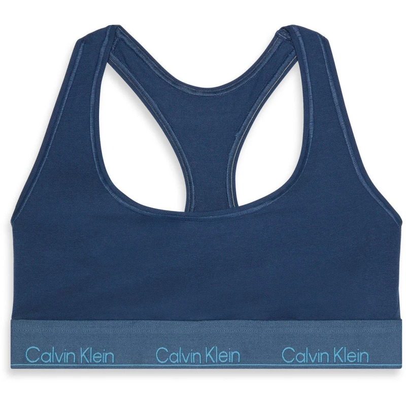 Image of Calvin Klein Modern Cotton Logo Bralette Dark Denim female 8 (XS)
