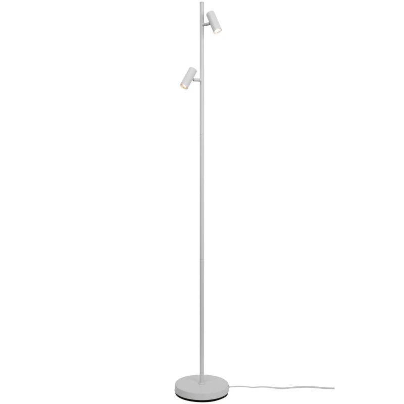 Image of Nordlux Omari Indoor Floor Lamp White Metal Intergrated LED Adjustable Heads - Mains Powered, IP20 White Unisex