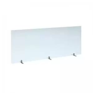 image of Free standing acrylic 700mm high screen with silver metal feet 1800mm