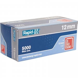 image of Rapid Type 53 Galvanised Staples 12mm Pack of 5000